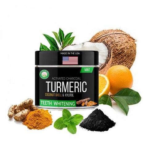 Turmeric + Charcoal Teeth Whitening - Dermomama